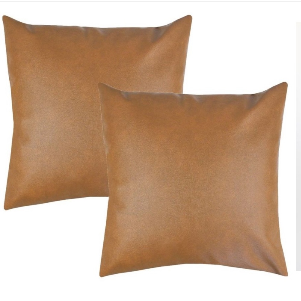 Woven Nook pillow cover faux leather
